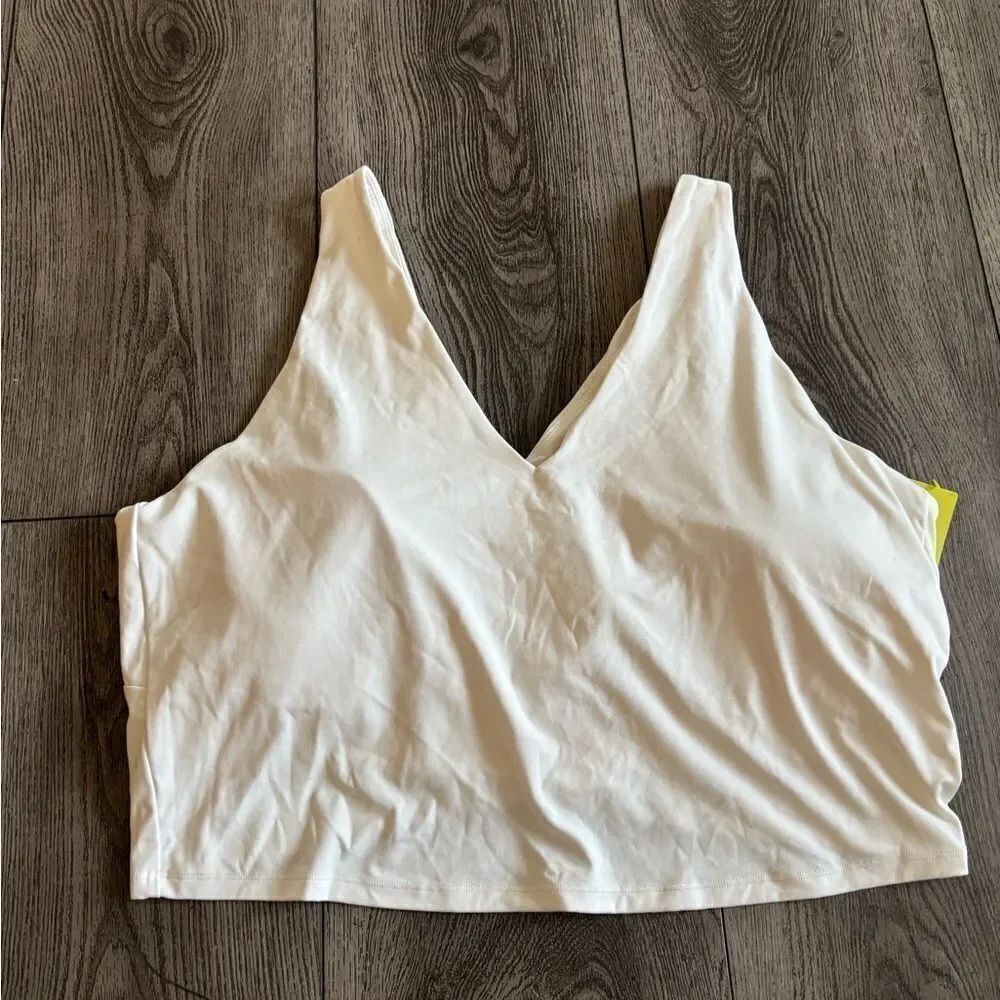 All in motion White V-Neck Sleeveless Top